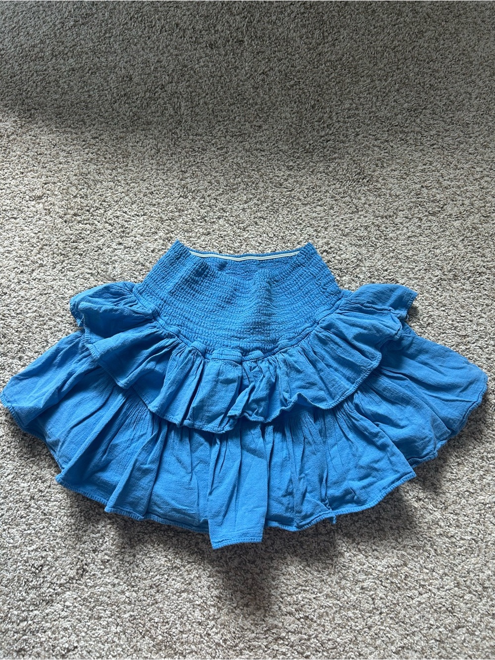 Blue Ruffled Women's Skirt